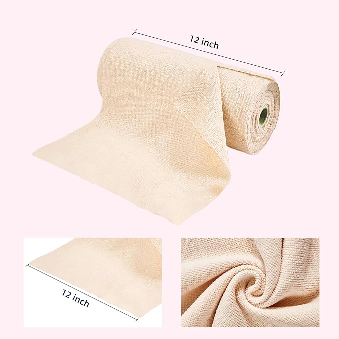 & PLUSH Microfiber Cleaning Cloth Roll - 85 Pack, Tear Away Microfiber Towels, 12" x 12", Reusable, Washable, Streak Free, Ultra Absorbent Dish Rags for Car, Home, Garage or Shop (Beige)