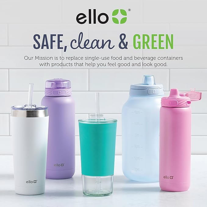 Ello Duraglass Meal Prep Container- Glass Food Storage Container with Silicone Sleeve and Airtight BPA-Free Plastic Lid, Dishwasher, Microwave, and Freezer Safe
