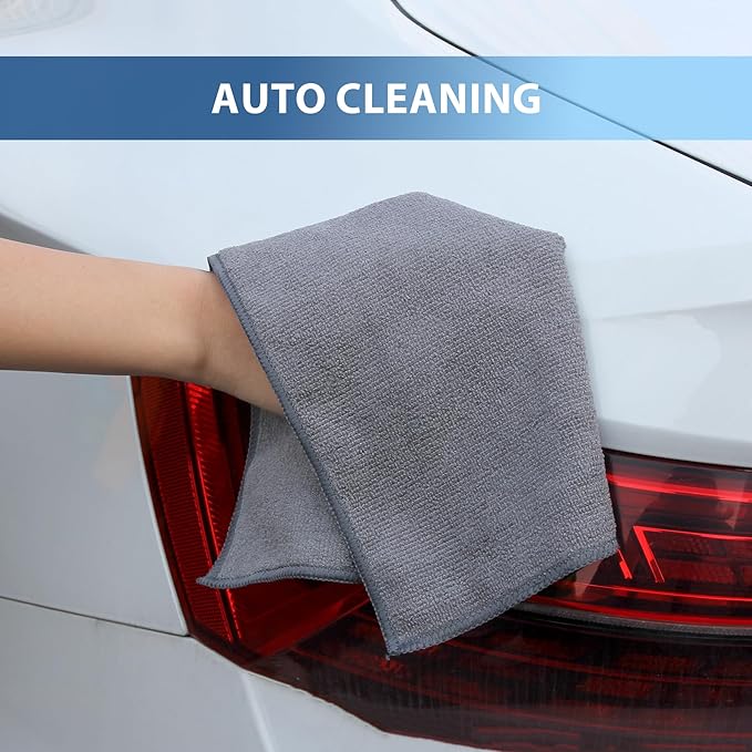 12 Pack Microfiber Cleaning Cloth 11.8x11.8inch - Streak-Free, Reusable Wipes for Glass, Kitchen, Car, Dusting - Absorbent & Lint-Free (Mixed Color 2, 11.8 x 11.8 inch)