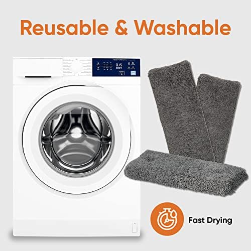 Superio Microfiber Mop Head Replacement for Self-Wring Miracle Mop, Microfiber Cleaning Pad, Mop Refill, Self Wringing Mop (6 Pack)