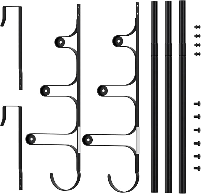 Over The Door Towel Rack, Over Door Towel Rack for Bathroom Door, Triple Towel Storage Holder with Hooks (Matte Black)