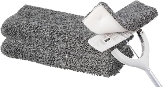 Superio Microfiber Mop Head Replacement for Self-Wring Miracle Mop, Microfiber Cleaning Pad, Mop Refill, Self Wringing Mop (2 Pack)