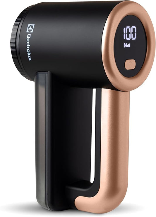 Electrolux Rechargeable Fabric Shaver | 3-Speed Lint Remover for Clothes & Furniture | Eliminates Fuzz & Pilling | Electric Lint Shaver with LED Display & Type-C Fast Charging Port - Black