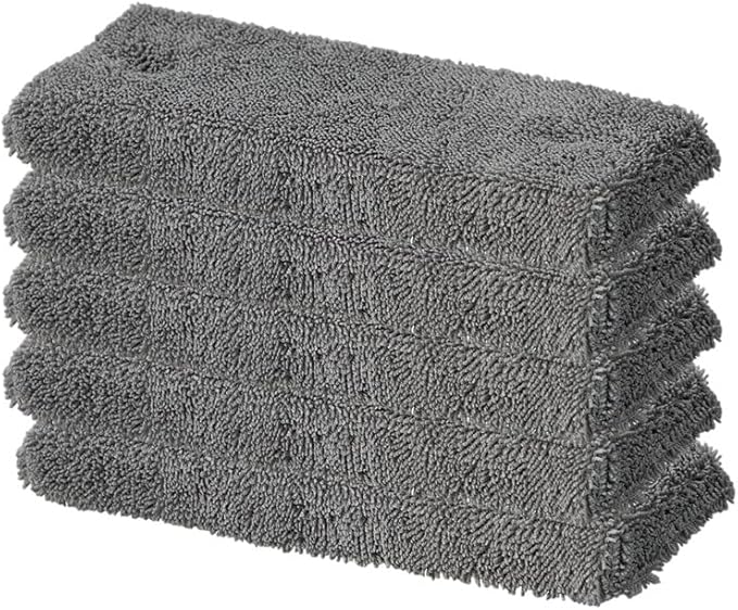 Superio Microfiber Mop Head Replacement for Self-Wring Miracle Mop, Microfiber Cleaning Pad, Mop Refill, Self Wringing Mop (6 Pack)