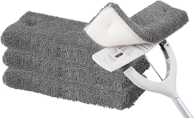 Superio Microfiber Mop Head Replacement for Self-Wring Miracle Mop, Microfiber Cleaning Pad, Mop Refill, Self Wringing Mop (3 Pack)