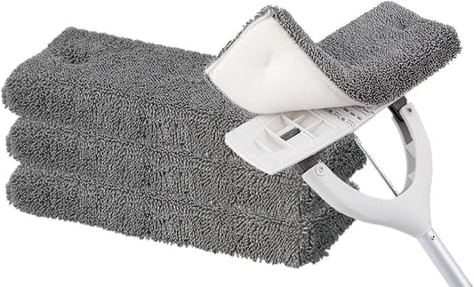 Superio Microfiber Mop Head Replacement for Self-Wring Miracle Mop, Microfiber Cleaning Pad, Mop Refill, Self Wringing Mop (3 Pack)