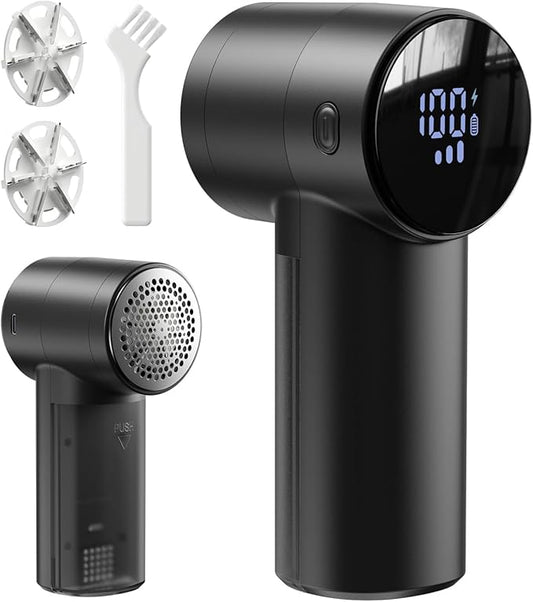 Electric Lint Remover and Fabric Shaver, Rechargeable Clothes Shaver for Sweater Furniture Couch, 3-Speed Pill Remover Defuzzer to Remove Fuzz Pilling from Blanket Jacket