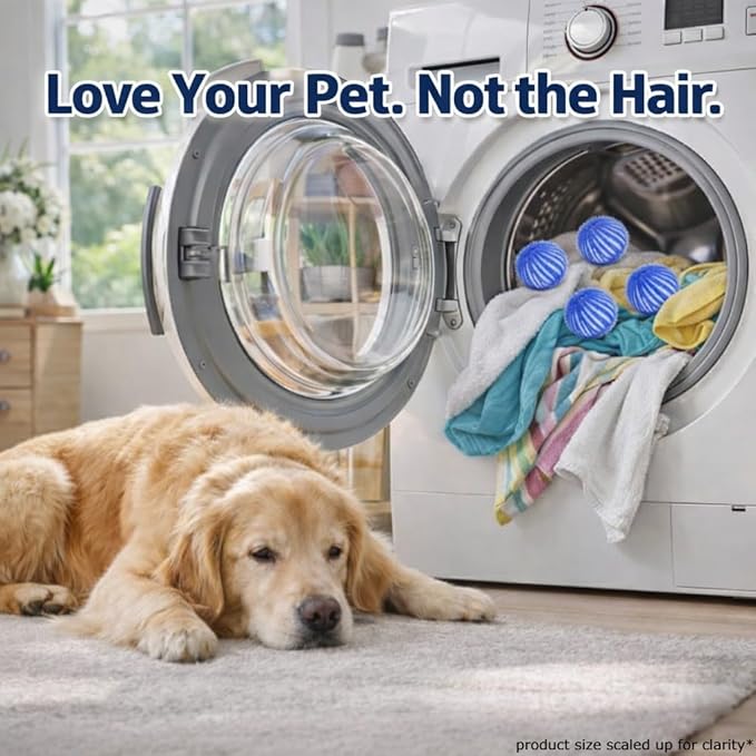 12 CT Pet Hair Remover for Laundry, Dog & Cat Hair Remover for Laundry, Laundry Pet Hair Catcher, Lint Catcher for Washing Machine, Reusable, Fabric Safe,Easy to Use (Dark Blue)