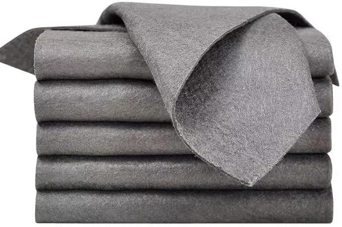 10PCS Thickened Magic Cleaning Cloth,Bsorbent Magic Cleaning Glass Cloth,Reuseable Streak Free Magic Fiber Microfiber Cleaning Cloth for Kitchen, Window, Glass, Cars (Grey)