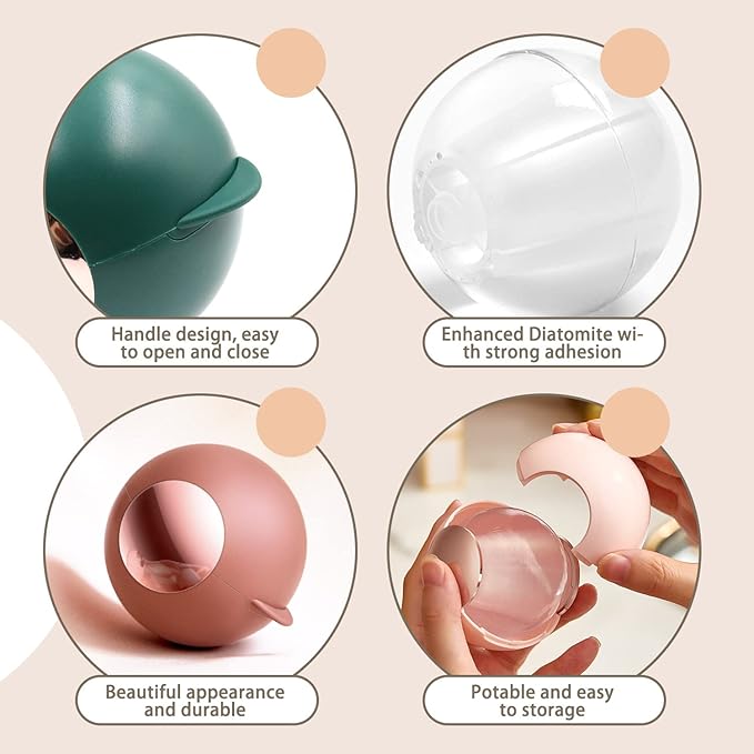 Reusable Lint Roller for Pet Hair, Washable Lint Remover for Clothes, Portable Pet Hair Remover for Travel Household (Red)