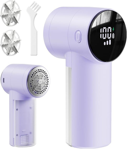 Electric Lint Remover and Fabric Shaver, Rechargeable Clothes Shaver for Sweater Furniture Couch, 3-Speed Pill Remover Defuzzer to Remove Fuzz Pilling from Blanket Jacket