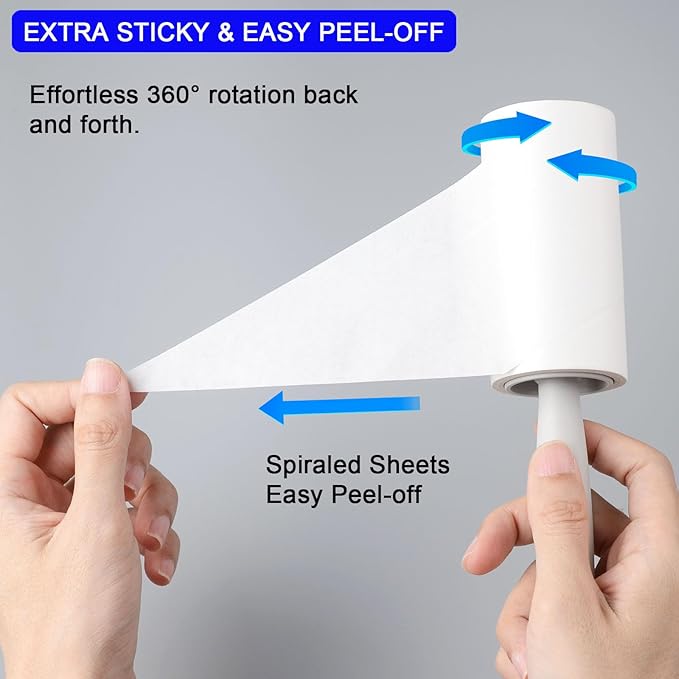 BAILALIBO Lint Rollers for Pet Hair Extra Sticky, 660 Sheets Mega Value Set with 3 Handles 6 Refills, Lint Remover for Clothes, Furniture, Dog, Cat, Carpet