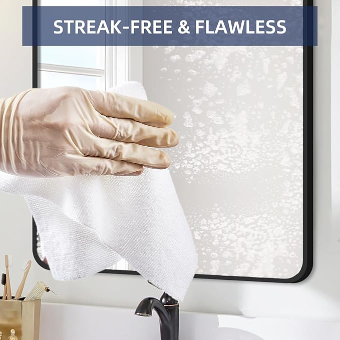 & PLUSH Microfiber Cleaning Cloth Roll - 100 Pack, Tear Away Microfiber Towels, 12" x 12", Reusable, Washable, Streak Free, Ultra Absorbent Dish Rags for Car, Home, Garage or Shop (White)