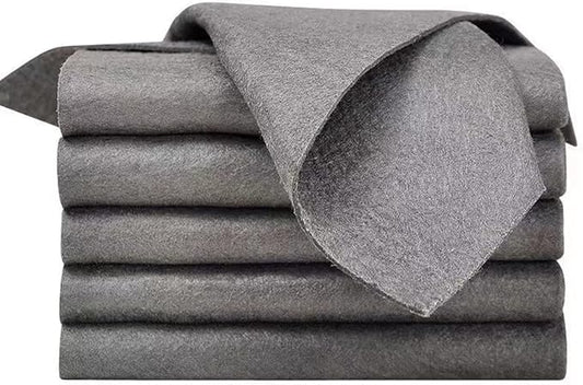 10PCS Thickened Magic Cleaning Cloth,Bsorbent Magic Cleaning Glass Cloth,Reuseable Streak Free Magic Fiber Microfiber Cleaning Cloth for Kitchen, Window, Glass, Cars (Grey)