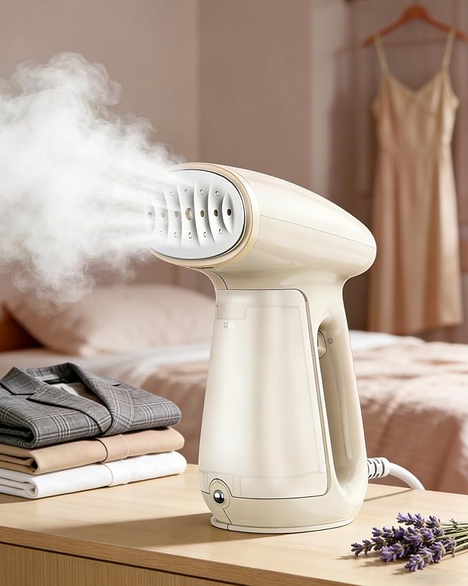 Bear Steamer for Clothes, Handheld Clothes Steamer,1300W Strong Power Garment Steamer with 230ml Tank,Fast Heat-up, Auto-Off, Steam Iron Fabric Wrinkle Remover with Brush for Home and Travel