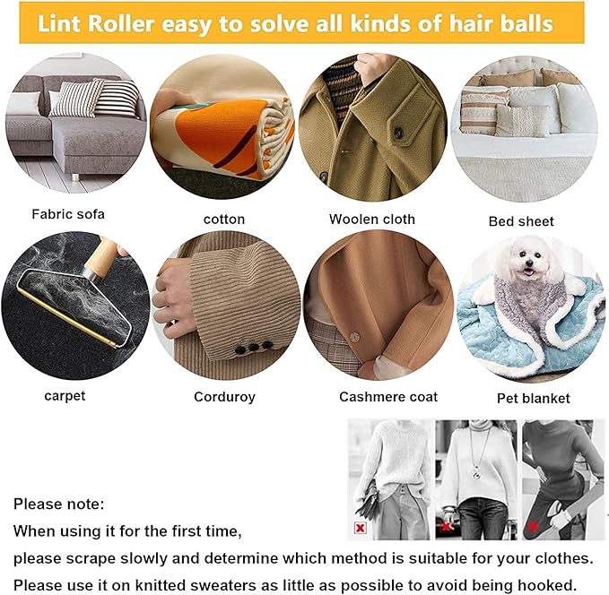 Lint Remover,2 Pack Pet Hair Remover,Reusable Clothes Carpet Couch Furniture Fabric Shaver Lint Brush Carpet Scraper