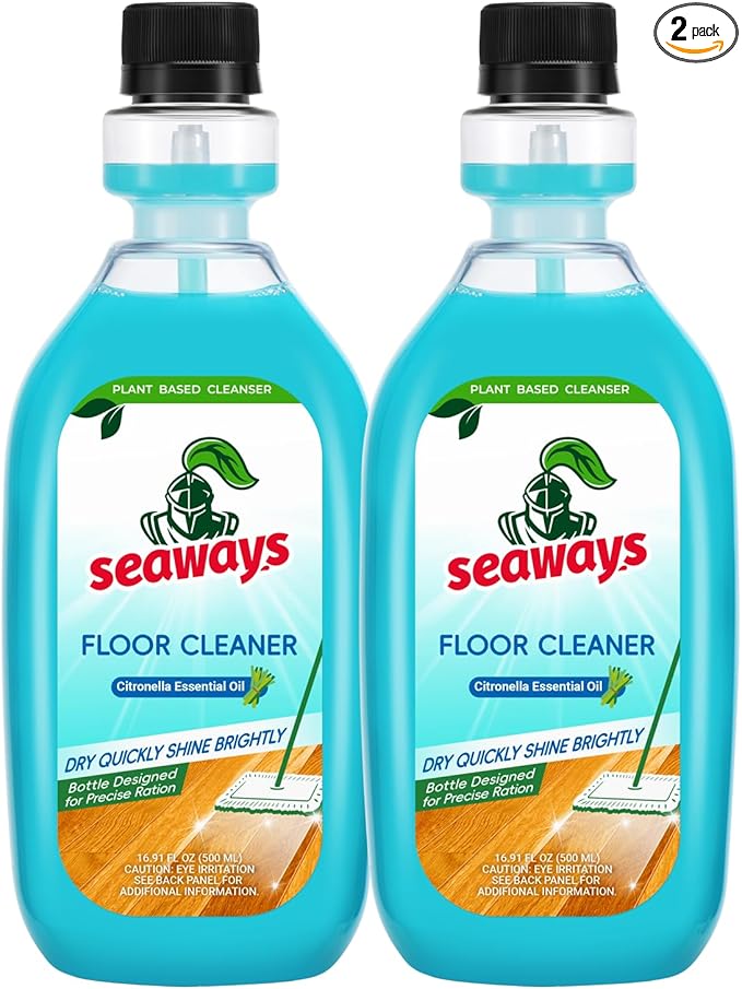 100X Concentrated Floor Cleaner Solution - Plant-Based, Pet-Safe Formula for Hardwood, Tile, Laminate, Vinyl & Bamboo - Pre-Measured Bottle for Perfect Dilution with All Robot Mops