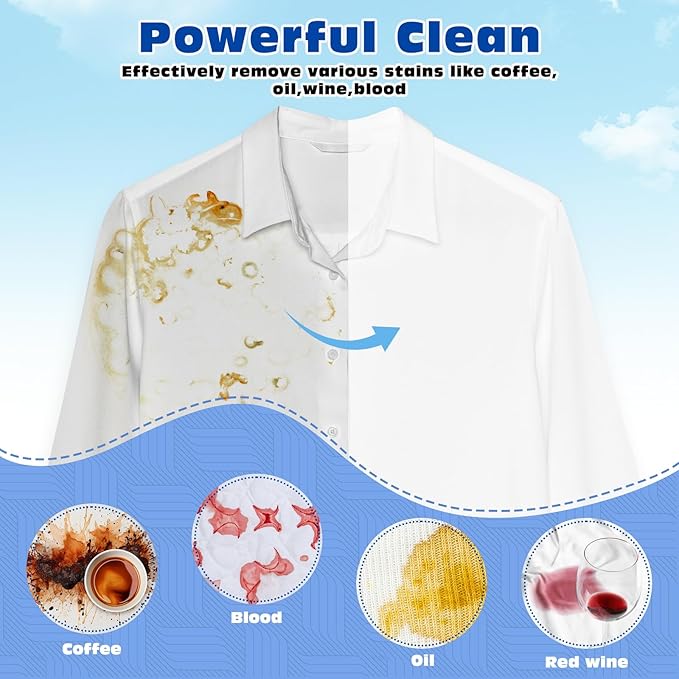 1000 Loads Mega Pack Laundry Detergent Sheets, Eco-friendly Laundry Sheets, Powerful Cleaning, Suitable for Homes, Dorms, and Apartments- [Fragrance-Free]