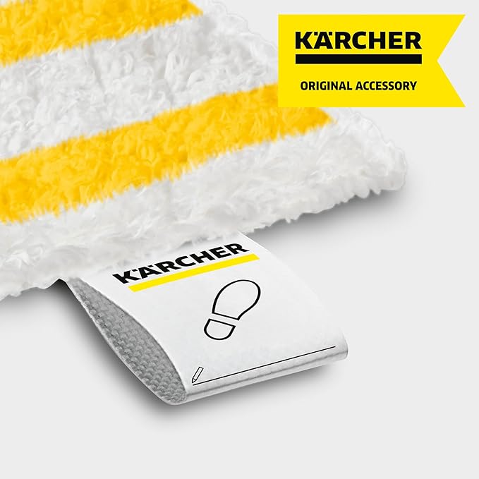 Kärcher Steam Cleaner Floor Pads, Microfiber - Designed for Karcher SC3 Steam Cleaner Floor Nozzle - for Power Steamers - 2 Pack