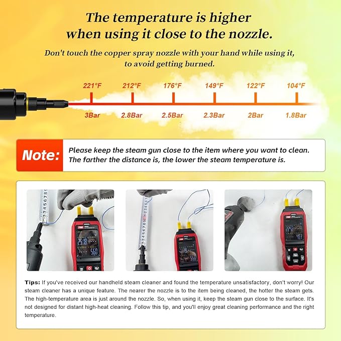 Steam Cleaner,15s Heat-Up,1.6L Tank,3-Level Adjustable Handle,2500W Steamer for Cleaning,Portable Steamer for Cleaning with 16PCS Accessories,Steam Cleaner for Home,Car,Dirt,Grease,Grout,Tile,Couch