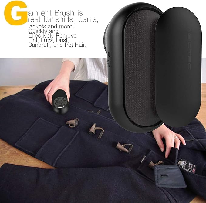 Rechargeable Fabric Shaver, Magictec Lint Remover Sweater Defuzzer Lints Fuzzs Pills Pilling Trimmer for Clothes and Furniture -Battery Operated (Dotted)