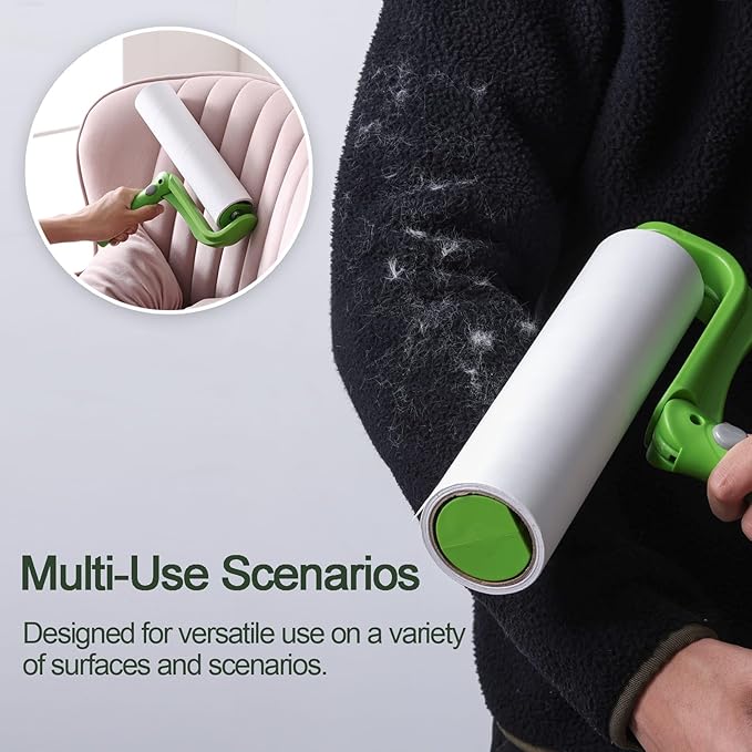 10 inch Mega Lint Roller Refills for Evercare Pet Mega Lint Roller and Leo Cleaning Roller, Fits Most 10" Supersize Lint Rollers with 2 1/16" ID, Total 240 Easy Tear Sheets (Pack of 4)