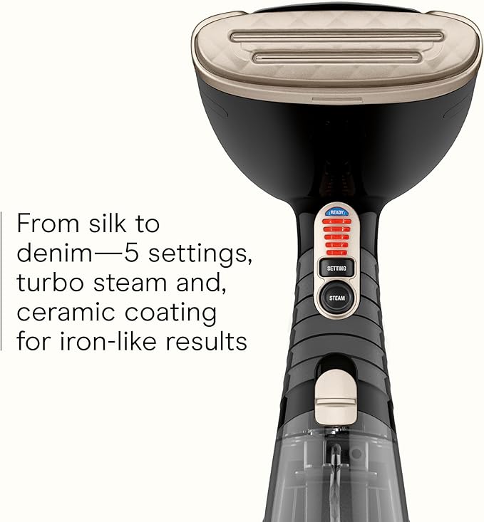 Conair Handheld Garment Steamer for Clothes, Turbo ExtremeSteam 1875W Fabric Steamer, Portable Handheld Design, Strong Penetrating Steam, Amazon Exclusive, Black