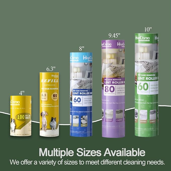 10 inch Mega Lint Roller Refills for Evercare Pet Mega Lint Roller and Leo Cleaning Roller, Fits Most 10" Supersize Lint Rollers with 2 1/16" ID, Total 240 Easy Tear Sheets (Pack of 4)