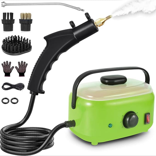 Steam Cleaner for Home,2500W Pressurized Steam Cleaner with 3 Brush Heads Portable Steamer for Cleaning Multi Surface Steam Cleaners with 2L Tank for Floor Car Carpet Upholstery