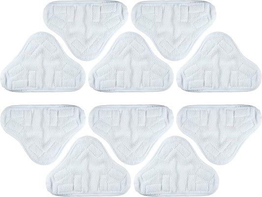 BlueStars 10-Pack H2OX5 Microfiber Steam Mop Pads Replacement – Compatible with H2O H20 Steam Mop X5 – Washable & Reusable, Exact Fit for H2O X5 Steam Cleaners