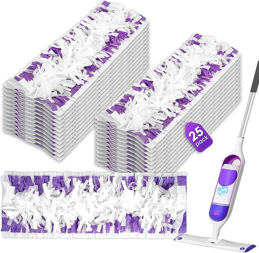 (25 Pack) Replacement Power Mop Pads for Swiffer PowerMop, Disposable PowerMop Mopping Pad Refills Compatible with Swiffer PowerMop, Multi-Surface Mop Pad Refills for Floor Cleaning
