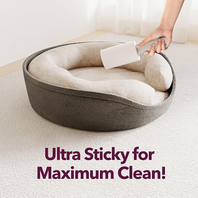 Lint Rollers for Pet Hair Extra Sticky, 550 Sheets Mega Value Set Lint Roller with 2 Upgraded Handles, 5 Rollers Portable Pet Lint Remover for Clothes, Furniture, Carpet, Dog & Cat Hair Removal