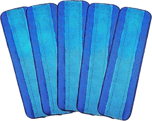 18" Microfiber Mop Replacement Pads for Dry/Wet Mop Floor Cleaning Pad Compatible with Bona Floor Care System (5 Pack)