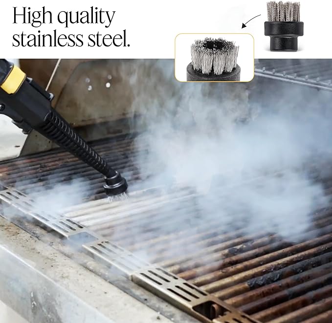 Dupray Small Stainless Steel Brushes - Ultimate Heavy-Duty Cleaning Accessories for Dupray Steam Cleaners, Pack of 10