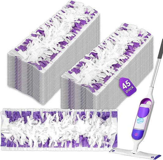 (45 Pack) PowerMop Replacement Power Mop Pads for Swiffer PowerMop, Disposable PowerMop Mopping Pad Refills Compatible with Swiffer PowerMop, Multi-Surface Mop Pad Refills for Floor Cleaning