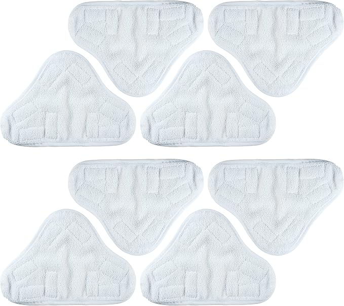 BlueStars 8-Pack Microfiber Steam Mop Pads Replacement – Compatible with H2O H20 Steam Mop X5 Steam Cleaners – Washable & Reusable, Exact Fit for H2O X5 Steam Cleaners