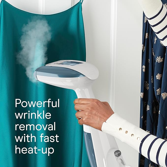Conair Handheld Garment Steamer for Clothes, Turbo ExtremeSteam 1875W Fabric Clothes Steamer, Portable Handheld Design, Strong Penetrating Steam, Blue