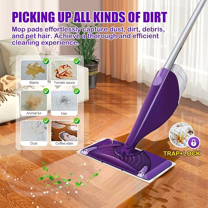 40 Count Mop Pad Refills for Swiffer Wet Jet Spray Mop, Disposable Multi Surface Wet Jet Mopping Pads for All Hardwood Floor Cleaning, 4 Layers Thickened | Super Heavy-Duty Absorbent | Stickiness.