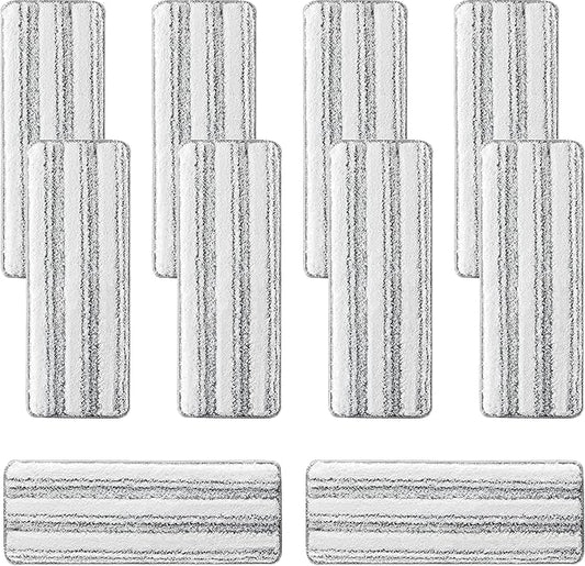 10Pcs Joymoop Mop Replacement Pads, 13 * 4.9'' Universal Mop Pads Mop Head Refills Washable Wet Mop, Compatible with Most 11-13” Size Mops