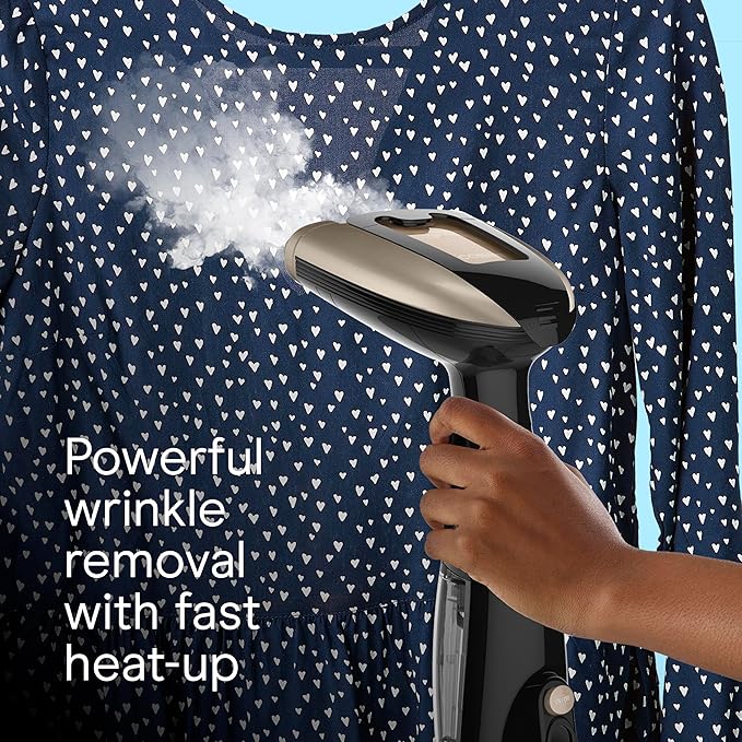 Conair Handheld Garment Steamer for Clothes, Turbo ExtremeSteam 1875W Fabric Steamer, Portable Handheld Design, Strong Penetrating Steam, Amazon Exclusive, Black